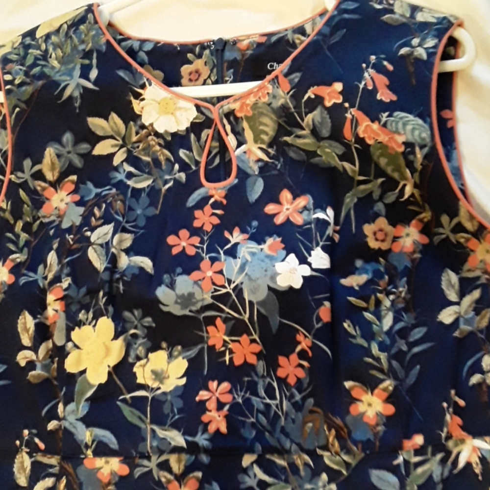 Chadwicks Denim Floral Dress Size 16 NWOT Pockets! - Picture 3 of 6